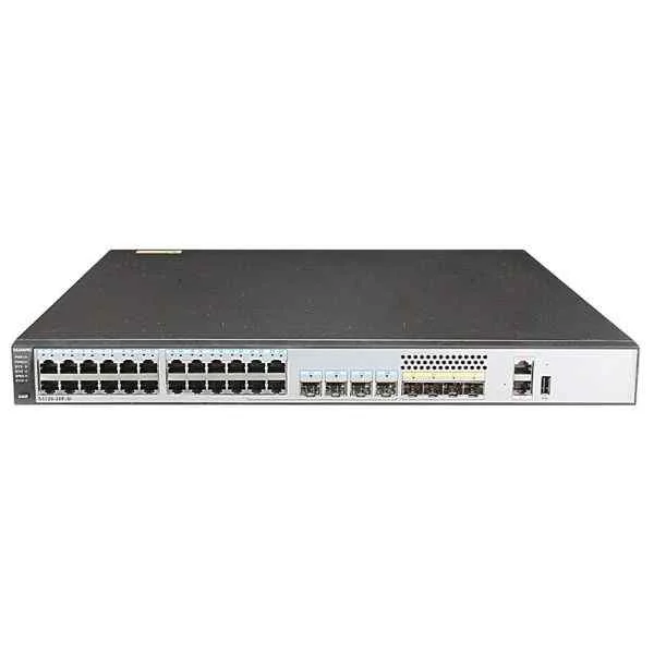s5720-28p-si-ac huawei s5720-28p-si bundle(24 ethernet 10/100/1000 ports,4 of which are dual-purpose 10/100/1000 or sfp,4 gig sfp,with 150w ac power supply)