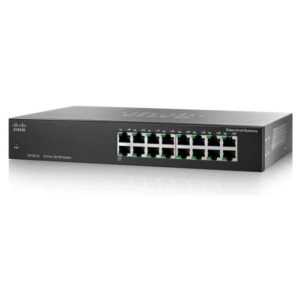sf100-16-eu cisco sf100-16-eu small business 100 16-port fast ethernet desktop switch