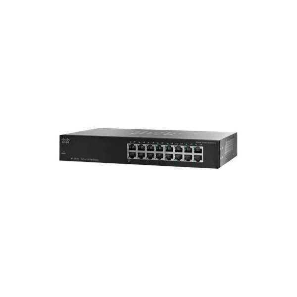Cisco SF100-16 100 Series Unmanaged Switches 16-Port Fast Ethernet Desktop Switch