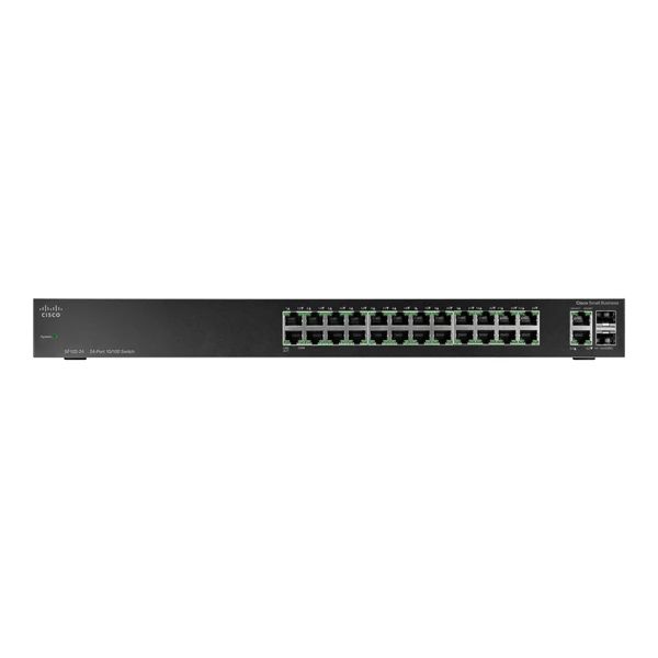 Cisco SF102-24-UK Small Business 100 24-Port Fast Ethernet Switch, 2x1G Combo Uplinks