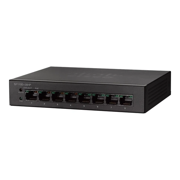 SF110D-08HP-EU | Cisco SF110D-08HP-EU 110 8-Port Fast Ethernet PoE Desktop Switch SF110D-08HP-EU | Cisco SF110D-08HP-EU 110 8-Port Fast Ethernet PoE Desktop Switch