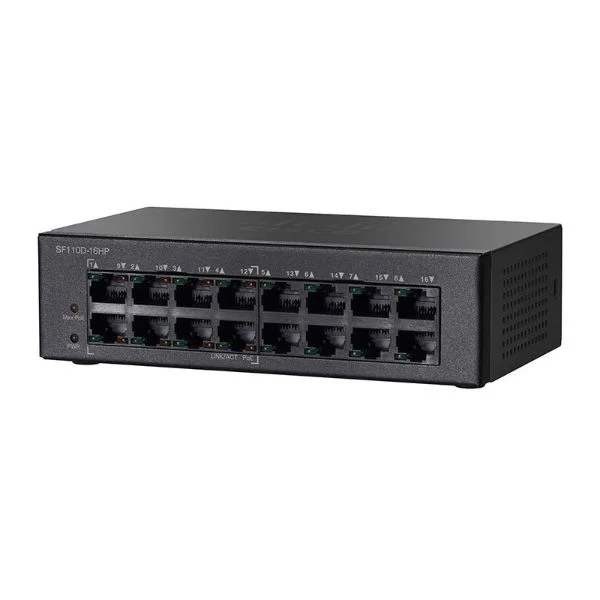 SF110D-16HP | Cisco SF110D-16P 16-port 10/100 PoE Desktop Switch