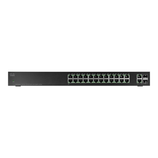 Cisco SF112-24-UK 110 24-Port Fast Ethernet Switch, 2x1G Combo Uplinks