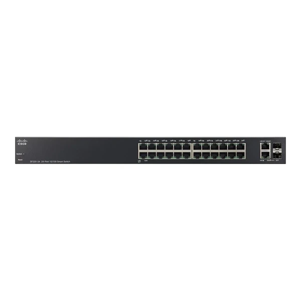 Cisco SF220-24-K9-NA 220 24-Port Fast Ethernet Switch, 2x1G Combo Uplinks