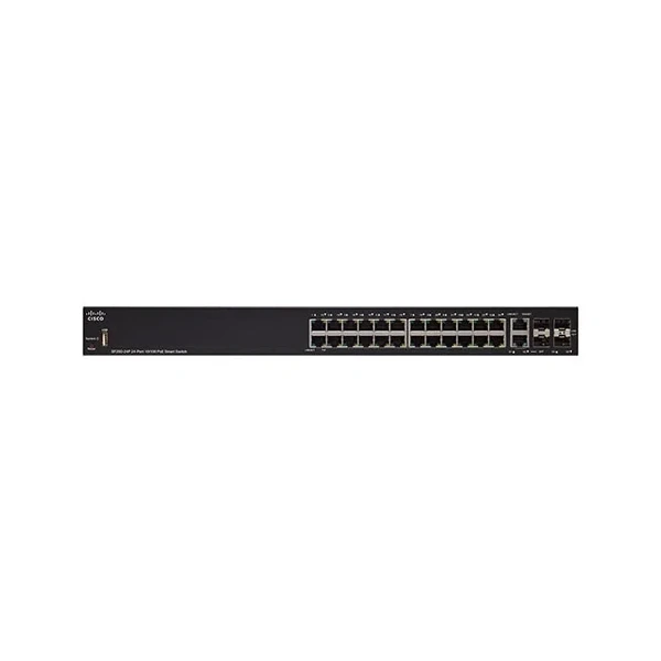 Cisco SF250-24P-K9 250 Series Smart Switches 24-Port Fast Ethernet PoE+ Switch, 4x1G Uplinks