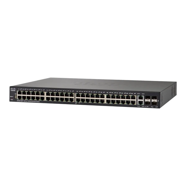 Cisco SF250-48HP-K9-UK 250 Series Smart Switches 48-Port Fast Ethernet PoE+ Switch, 4x1G Uplinks
