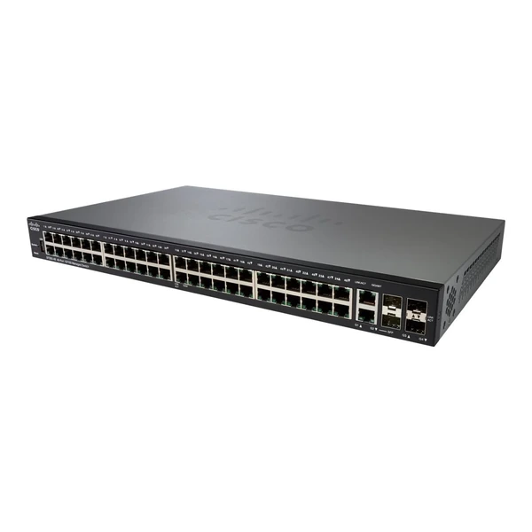 Cisco SF350-48-K9-UK 350 48-Port Fast Ethernet Switch, 4x1G Uplinks Including 2 Combo Ports