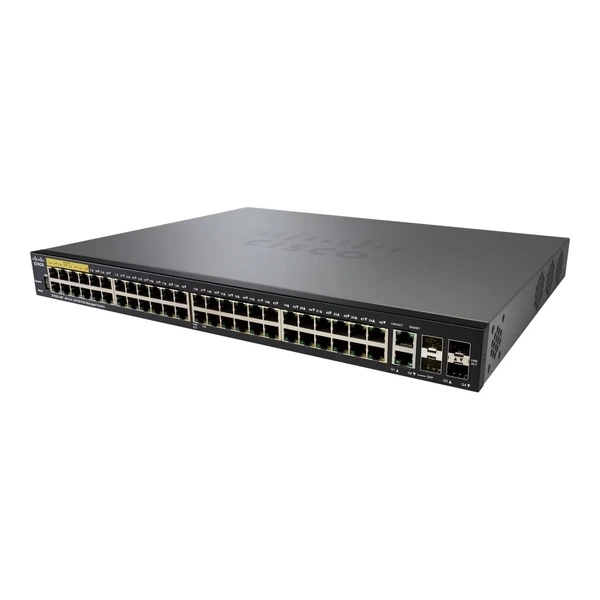 Cisco SF350-48P-K9-EU 350 48-Port Fast Ethernet PoE+ Switch, 4x1G Uplinks