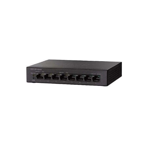 SG110D-08HP | Cisco SG110D-08HP 8-Port Gigabit PoE Switch