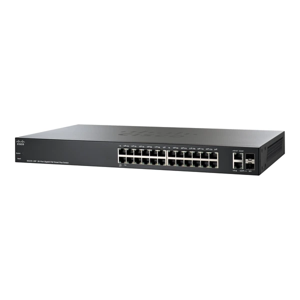 Cisco SG220-26P-K9 220 24-Port Gigabit PoE+ Switch, 2x1G Combo Uplinks