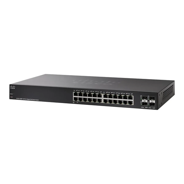 Cisco SG220-28MP-K9-NA 220 24-Port Gigabit PoE+ Switch, 4x1G SFP Uplinks