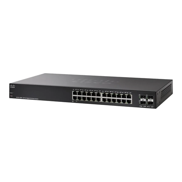 Cisco SG220-28MP-K9-UK 220 24-Port Gigabit PoE+ Switch, 4x1G Uplinks