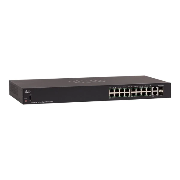 sg250-18-k9-eu cisco sg250-18-k9-eu 250 16-port gigabit switch, 2x1g combo uplinks