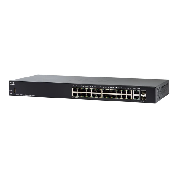 Cisco SG250-26P-K9-NA 250 24-Port Gigabit PoE+ Switch, 2x1G Combo Uplinks