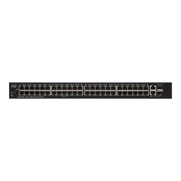 Cisco SG250-50P-K9-NA 250 48-Port Gigabit PoE+ Switch, 2x1G Combo Uplinks