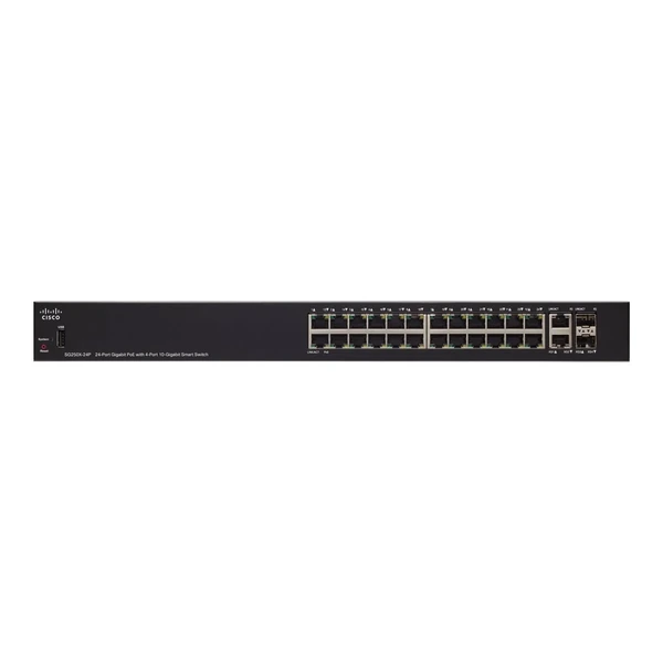 Cisco SG250X-24P-K9-NA 250 24-Port Gigabit PoE+ Switch, 2x10GBASE-T and 2x10G SFP+ Uplinks