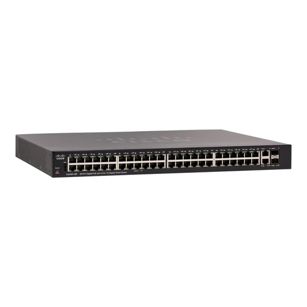Cisco SG250X-48P-K9-NA SG250X 48-Port Gigabit PoE+ Switch, 2x10GBASE-T and 2x10G SFP+ Uplinks