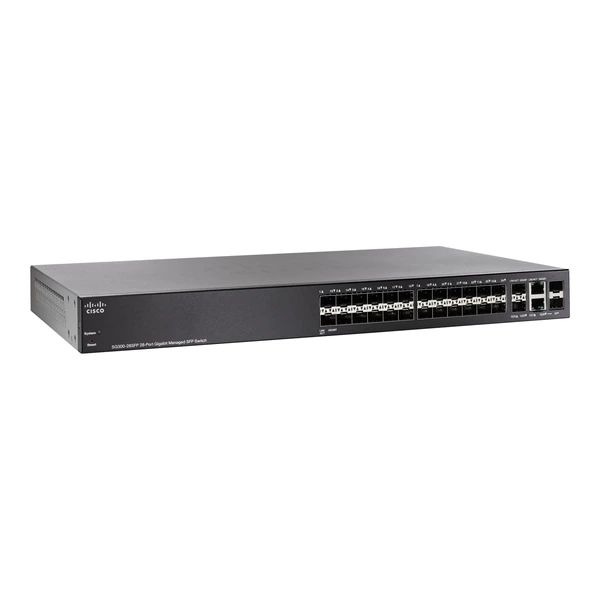 Cisco SG300-28SFP-K9-NA 300 28-Port Gigabit SFP Switch, 2x1G Combo Uplinks