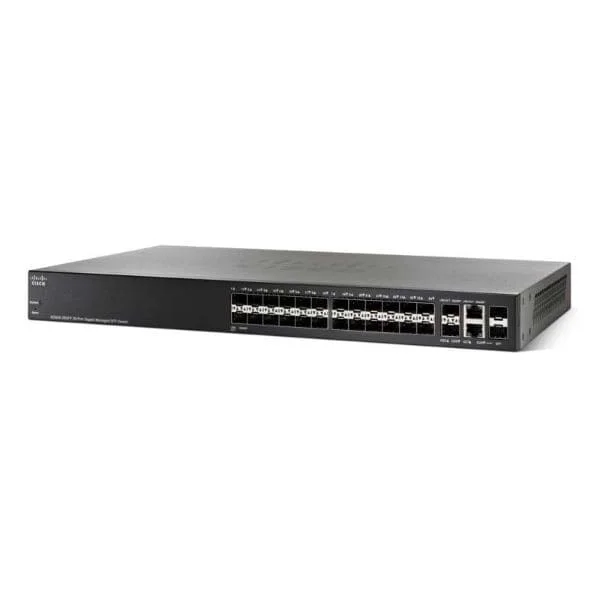 SG300-28SFP | 26 10/100/1000 ports (SFP), 2 combo mini-GBIC ports