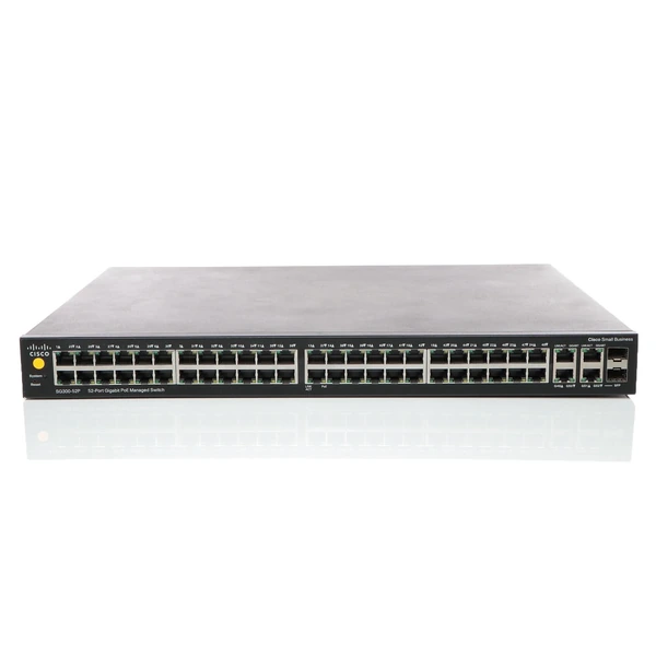 Cisco SG300-52P-K9-UK Small Business 300 48-Port Gigabit PoE+ Switch, 4x1G Uplinks (2 Combo)