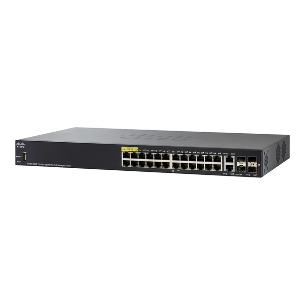 Cisco SG350-28MP-K9-NA 350 24-Port Gigabit PoE+ Switch, 2x1G SFP / 2x1G Combo Uplinks