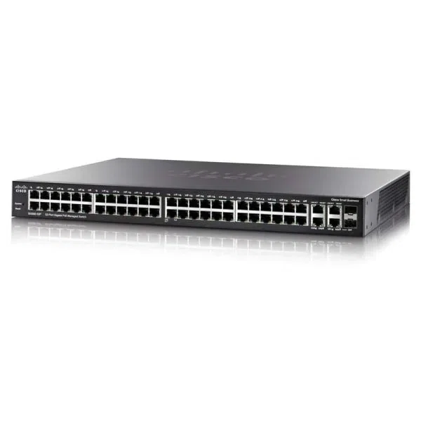 Cisco SG350-52MP 350 48-Port Gigabit PoE+ Switch, 2x1G SFP and 2x1G Combo Uplinks