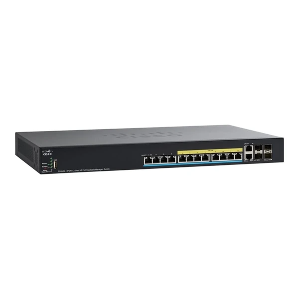 Cisco SG350X-12PMV-K9 350X 12-Port Multi-Gigabit PoE+ Switch, 4x10G Uplinks