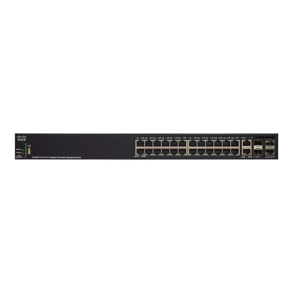 Cisco SG350X-24-K9-NA 350X 24-Port Gigabit Switch, 4x10G Uplinks