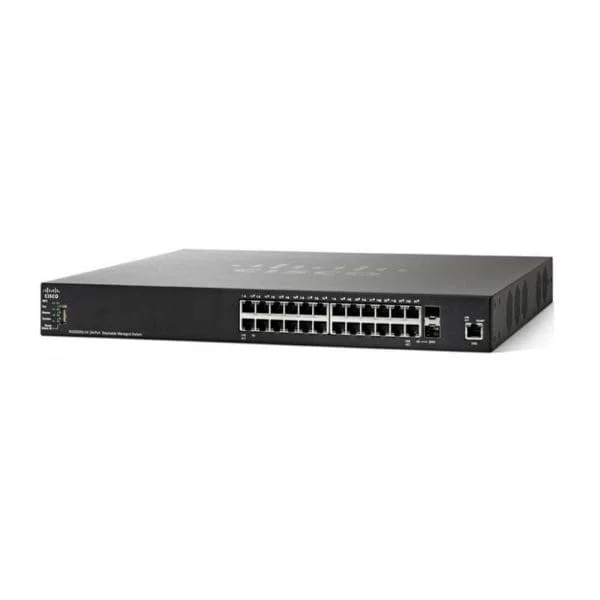 SG350X-24 | 24 x 10/100/1000 ports, 4 x 10 Gigabit Ethernet (2 x 10GBase-T/SFP+ combo + 2 x SFP+)