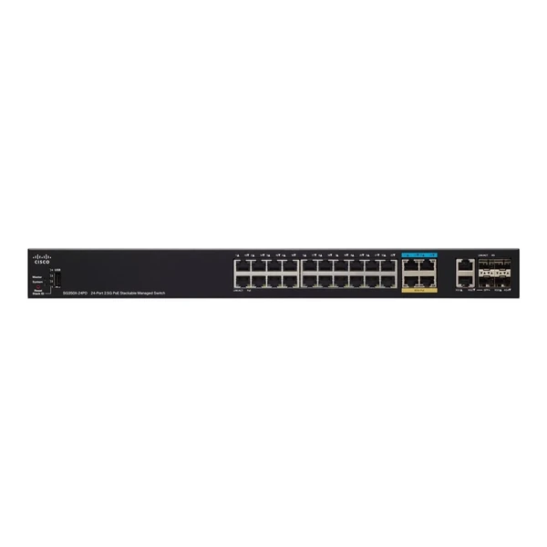 Cisco SG350X-24PD-K9-UK 350X 24-Port Multigigabit PoE+ Switch, 2x10G SFP+ and 2x10G Combo Uplinks
