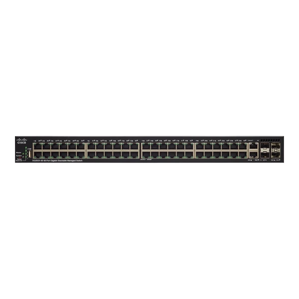 Cisco SG350X-48MP-K9-UK 350X 48-Port Gigabit PoE+ Switch, 2x10G SFP+ and 2x10G Combo Uplinks