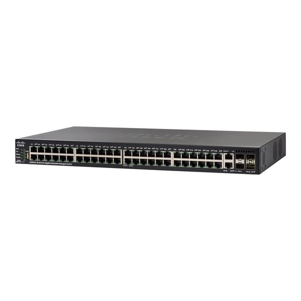 Cisco SG550X-48P-K9-EU 550X 48-Port Gigabit PoE+ Switch, 4x10G Uplinks
