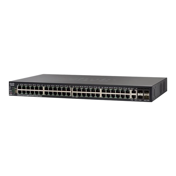 Cisco SG550X-48P-K9-UK 550X 48-Port Gigabit PoE+ Switch, 4x10G Uplinks