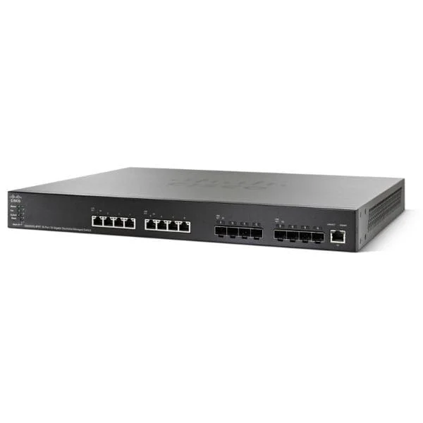 SG550XG-8F8T | 8 x 10 Gigabit Ethernet 10GBase-T copper port, 8 x 10 Gigabit Ethernet SFP+ (dedicated), 1 x Gigabit Ethernet management port