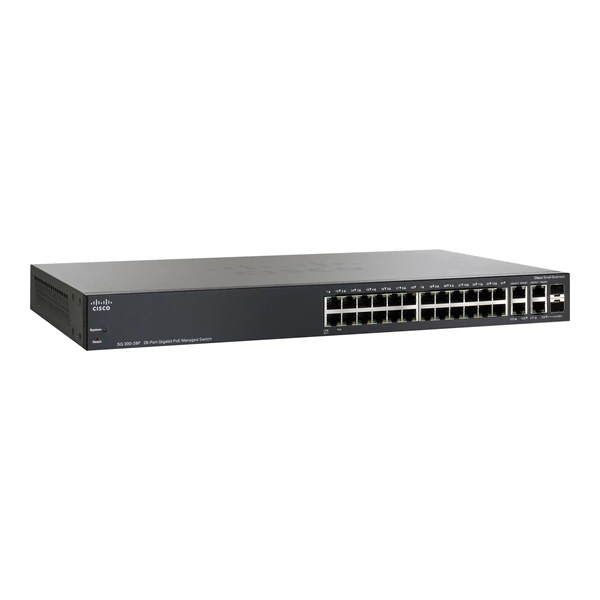 Cisco SRW2024P-K9-UK Small Business 300 24-Port Gigabit PoE Switch, 4x1G Uplinks