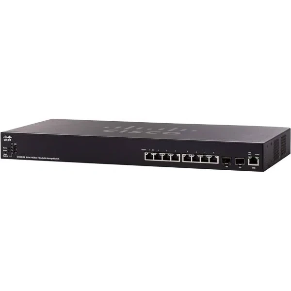 Cisco SX350X-08-K9-NA 350X 6-Port 10G Switch, 2x10G Combo Uplinks