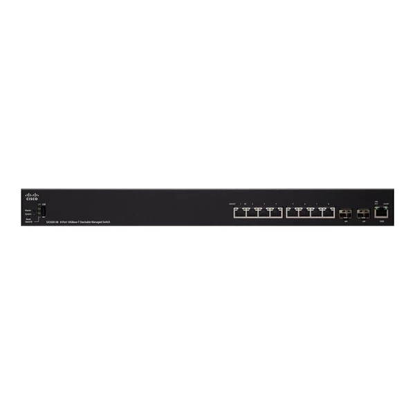 Cisco SX350X-08-K9-UK 350X 6-Port 10 Gigabit Switch, 2x10G Combo Uplinks