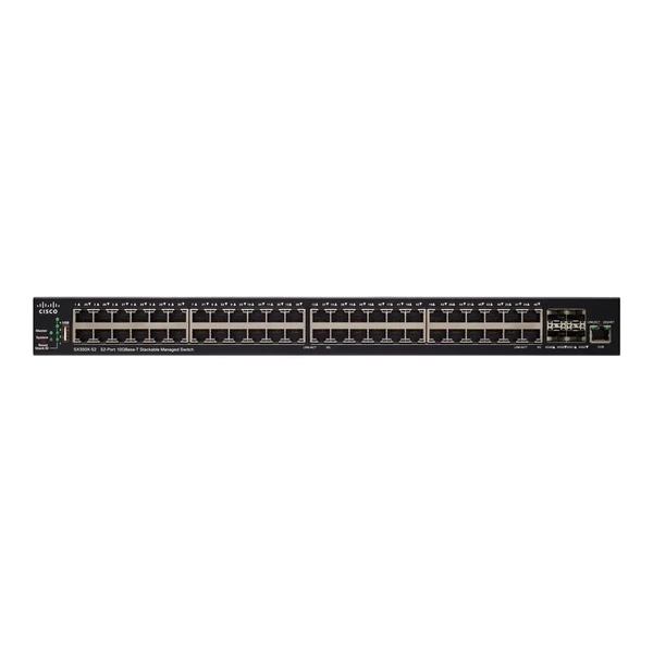 Cisco SX350X-52-K9-EU 350X 48-Port 10 Gigabit Switch, 4x10G SFP+ Uplinks
