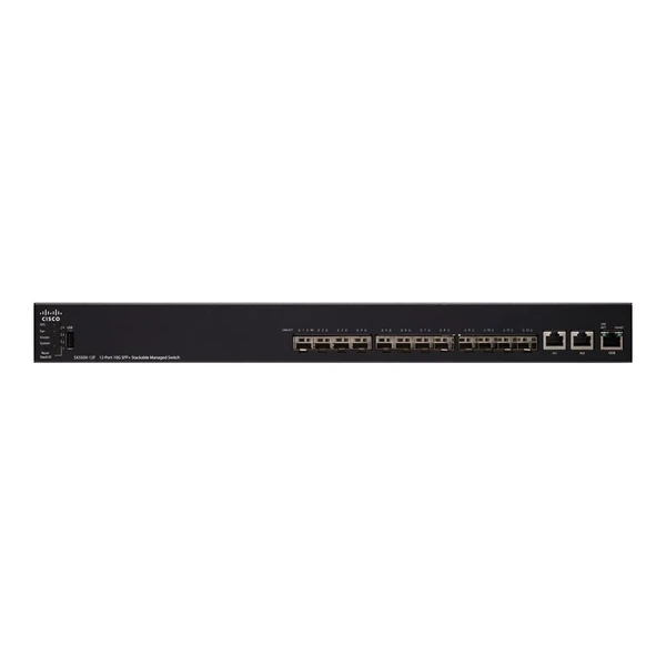 Cisco SX550X-12F-K9-EU 550X 12-Port 10 Gigabit SFP+ Switch, 2 Shared 10G Combo Uplinks