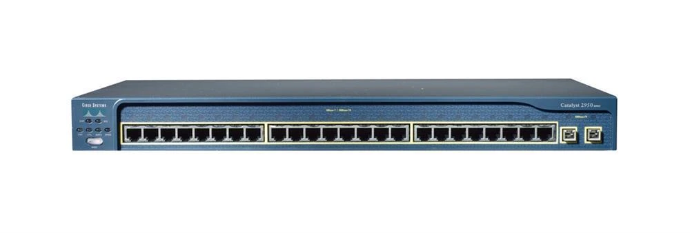 WS-C2950C-24 | Cisco Catalyst 2950C Managed Switch, 24x 10/100 RJ-45 Ports, 2x 100BASE-FX Uplinks WS-C2950C-24 | Cisco Catalyst 2950C Managed Switch, 24x 10/100 RJ-45 Ports, 2x 100BASE-FX Uplinks