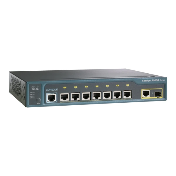ws-c2960g-8tc-l cisco ws-c2960g-8tc-l catalyst 2960 7-port gigabit desktop switch, 1x1g combo uplink, lan base