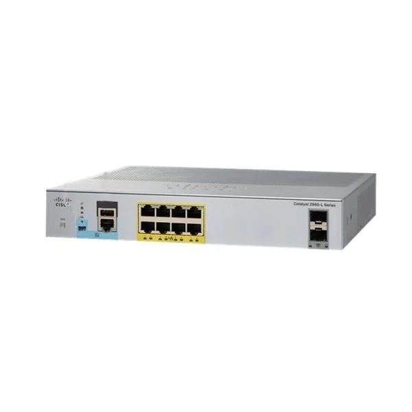 ws-c2960l-8ps-ll cisco ws-c2960l-8ps-ll catalyst 2960-l 8-port gigabit poe+ desktop switch, 2x1g uplinks, lan lite
