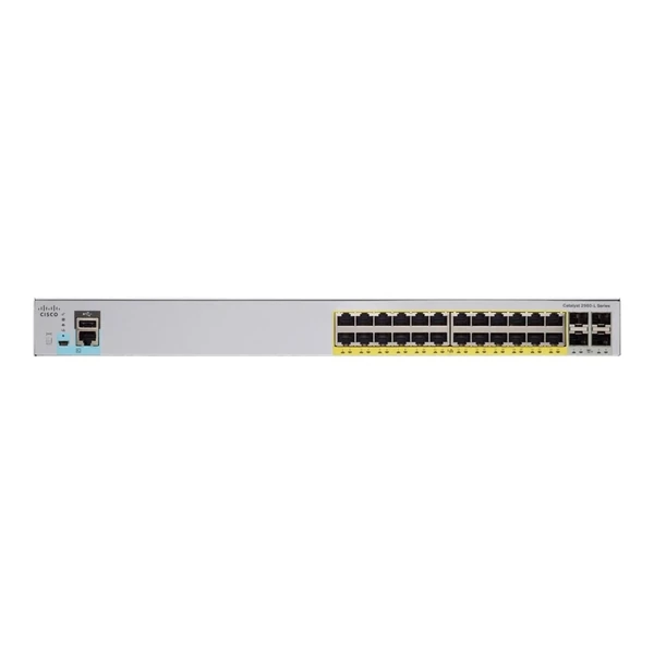 ws-c2960l-sm-24pq cisco ws-c2960l-sm-24pq catalyst 2960-l 24-port gigabit poe+ switch, 4x10g uplinks, lan lite