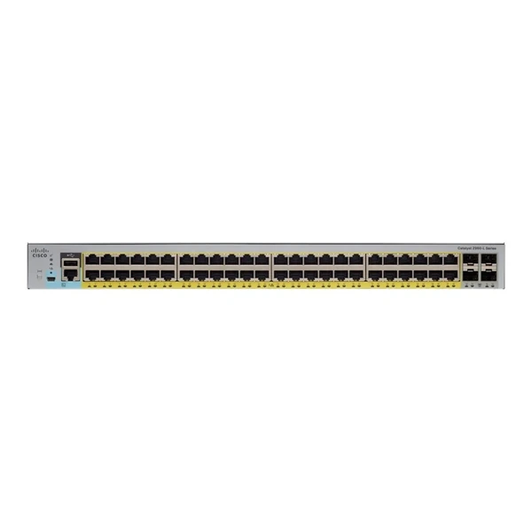 Cisco WS-C2960L-SM-48PS Catalyst 2960-L 48-Port Gigabit PoE+ Switch, 4x1G Uplinks, LAN Lite