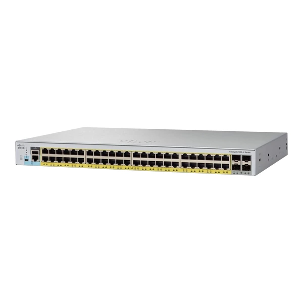 Cisco WS-C2960L-SM-48TQ Catalyst 2960-L Smart Managed 48-Port Gigabit Switch, 4x10G Uplinks, LAN Lite