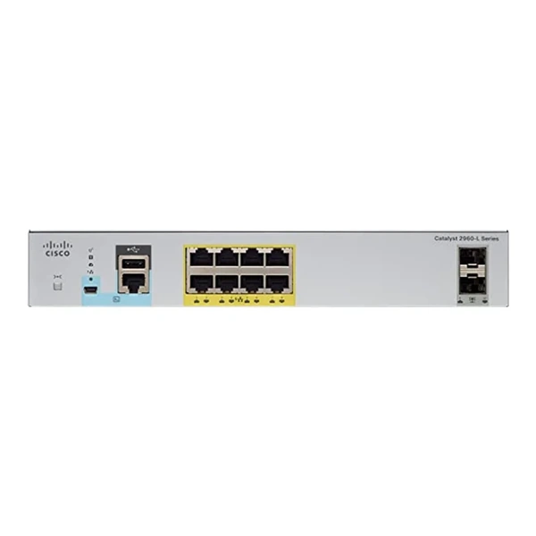ws-c2960l-sm-8ps cisco ws-c2960l-sm-8ps catalyst 2960-l smart managed 8-port gigabit poe+ desktop switch, 2x1g sfp uplinks, lan lite