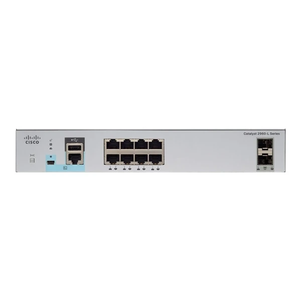 Cisco WS-C2960L-SM-8TS Catalyst 2960-L 8-Port Gigabit Desktop Switch, 2x1G Uplinks, LAN Lite