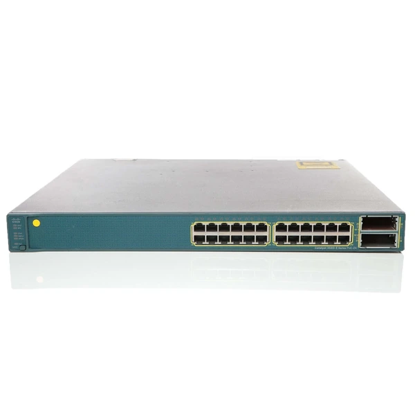 Cisco WS-C3560E-24PD-S Catalyst 3560-E 24-Port Gigabit PoE Switch, 2x10G X2 Uplinks, IP Base