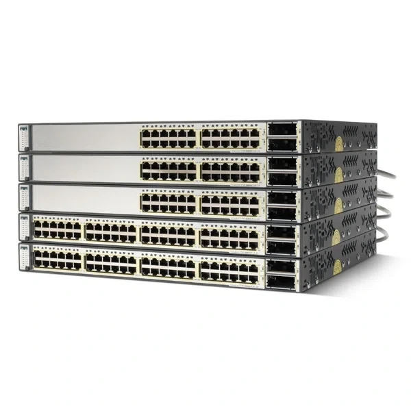 Cisco WS-C3750E-48PD-EF Catalyst 3750-E 48-Port Gigabit PoE Switch, 2x10G X2 Uplinks, IP Services