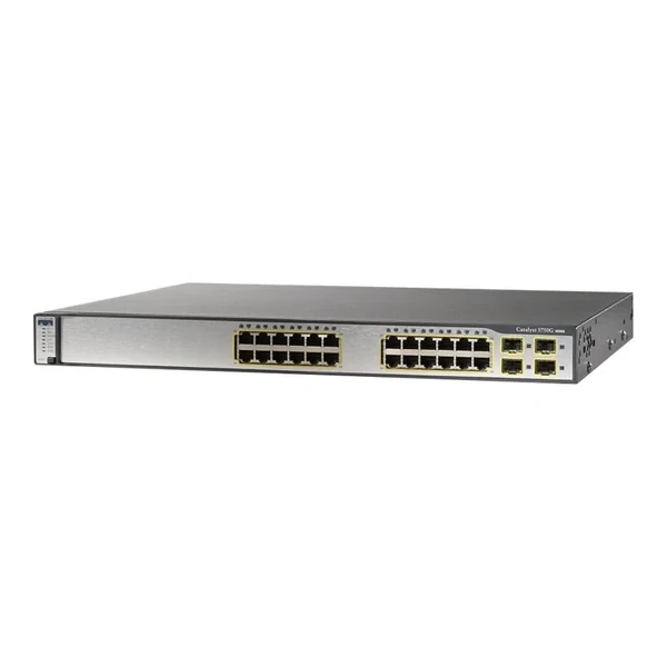 Cisco WS-C3750G-24TS-E1U Catalyst 3750 24-Port Gigabit Switch, 4x1G Uplinks, IP Services